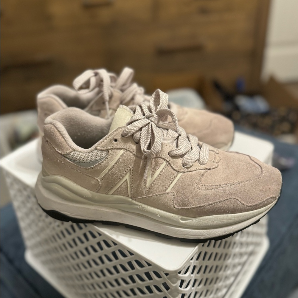 New Balance 57/40 Cream Sneakers